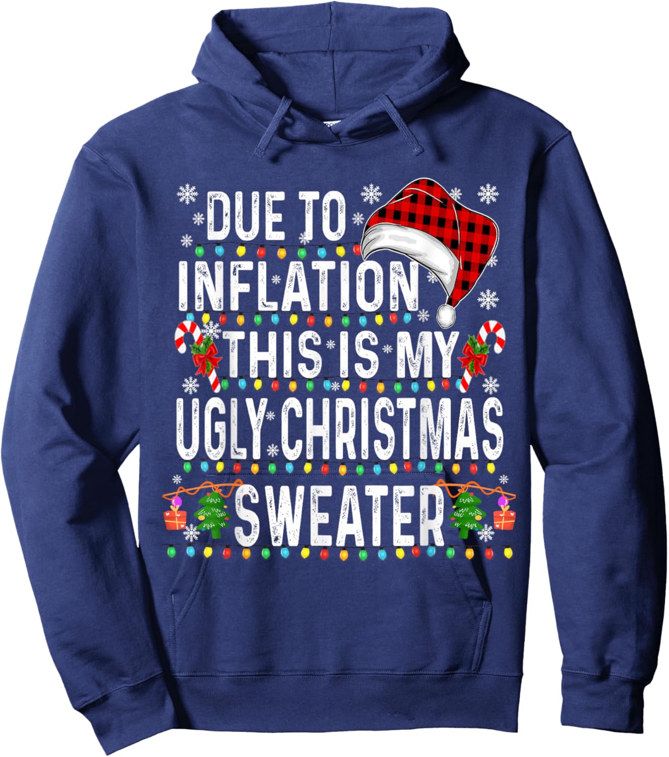 Family Christmas Pajama Men Women Funny Christmas 2024 Hoodie - Hoodie | Navy