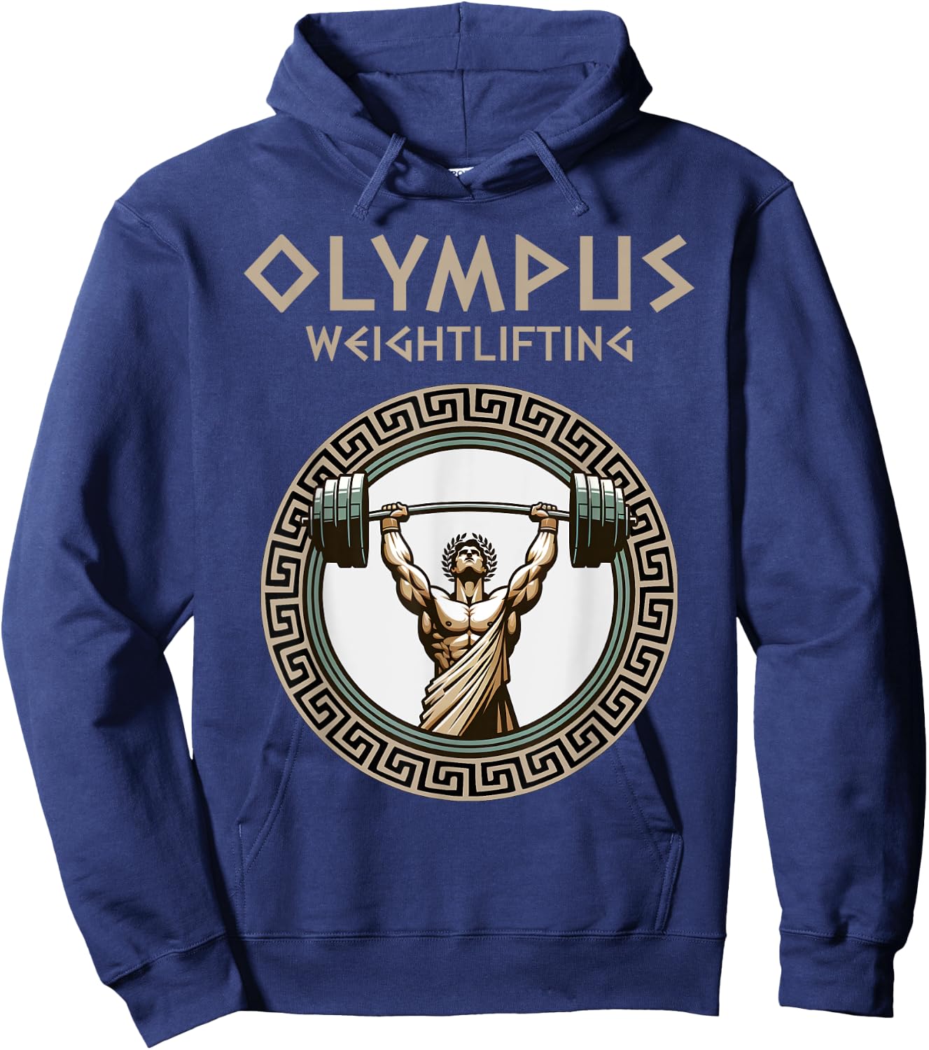 Gym Olympus Weight Lifting Strength of the Gods Hoodie - Hoodie | Navy
