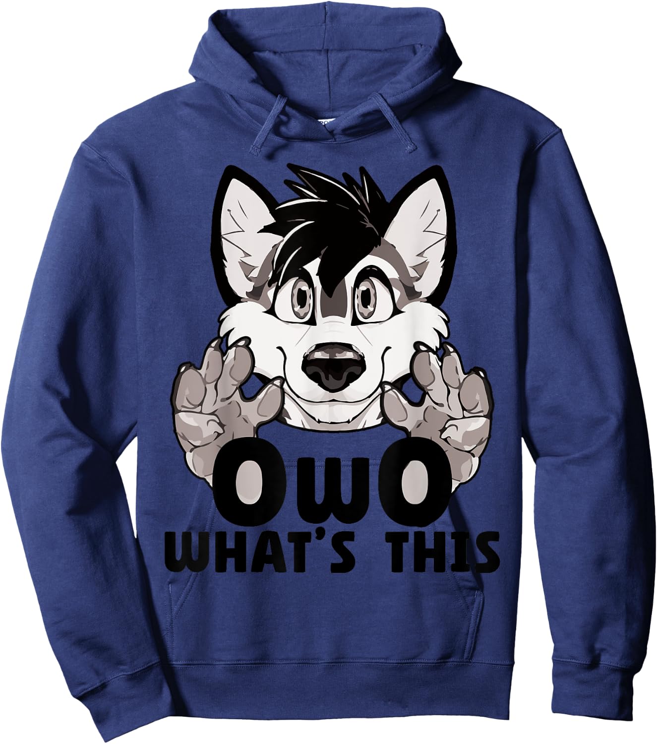 OwO What's This Furry Ear Furry Person Fox Cosplay Hoodie - Hoodie | Navy
