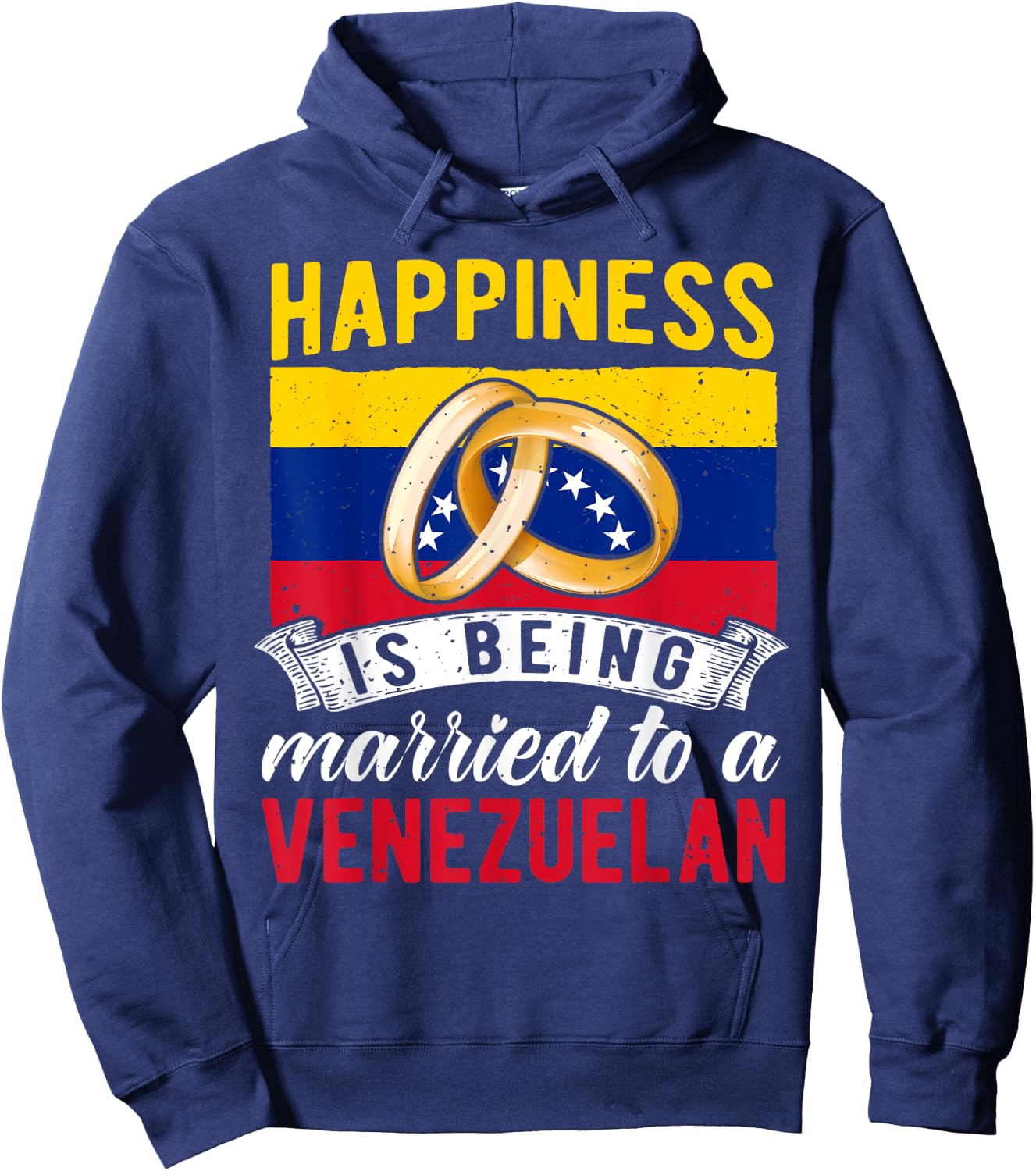 Wedding Anniversary, Married To A Venezuelan, Marriage Hoodie - Hoodie | Navy