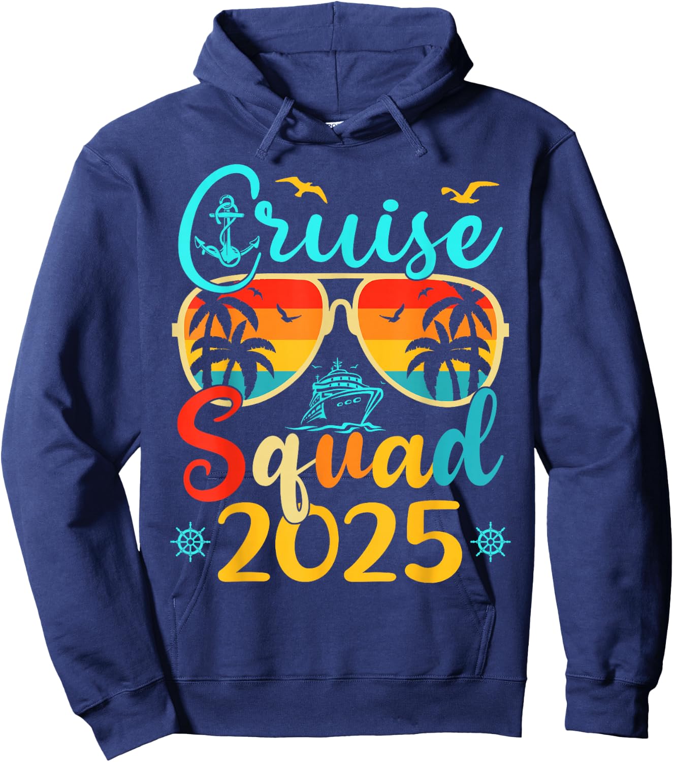 Cruise Squad 2025 Summer Vacation Matching Family Cruise Hoodie - Hoodie | Navy