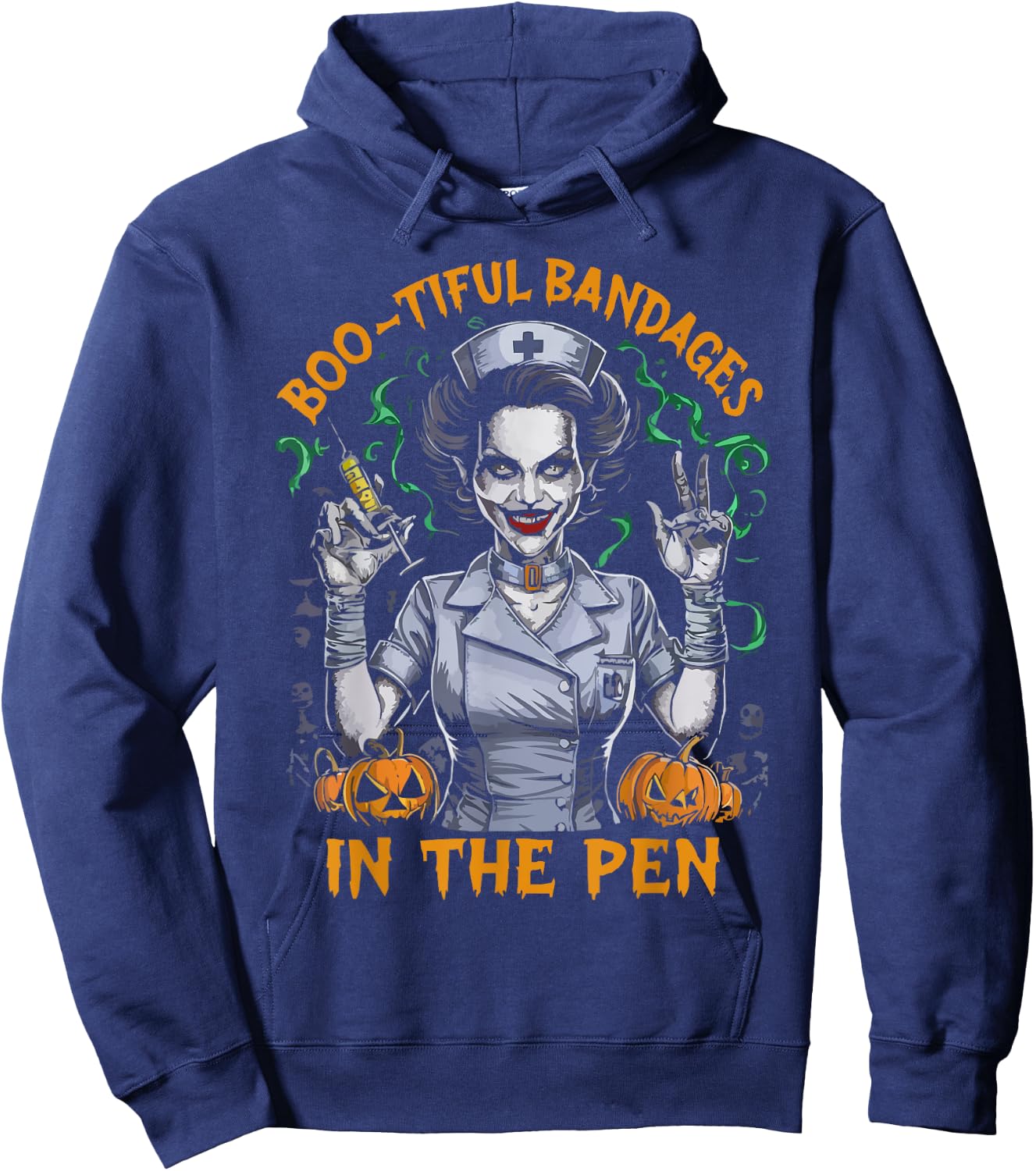 Correctional Nurse Halloween Spooky Nursing Trick Or Treat Hoodie - Hoodie | Navy