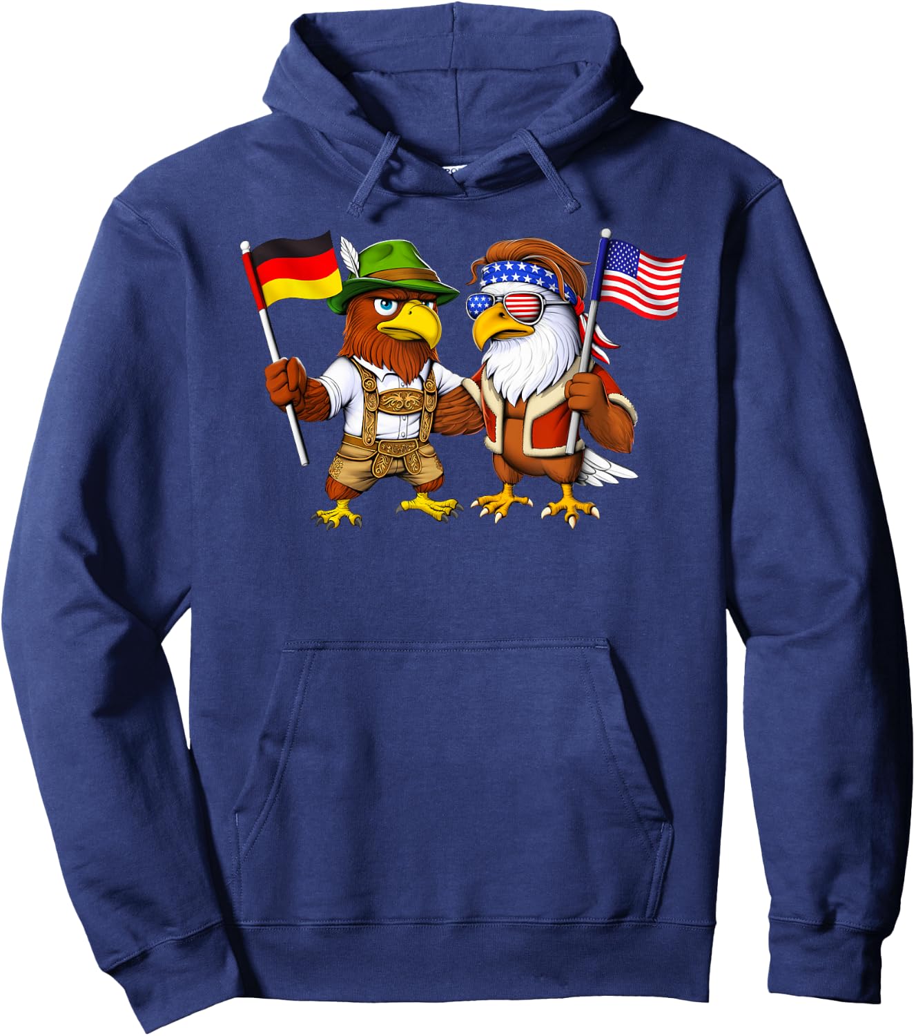 USA Germany Flag American German Roots Deutschland Hoodie - Hoodie | Navy