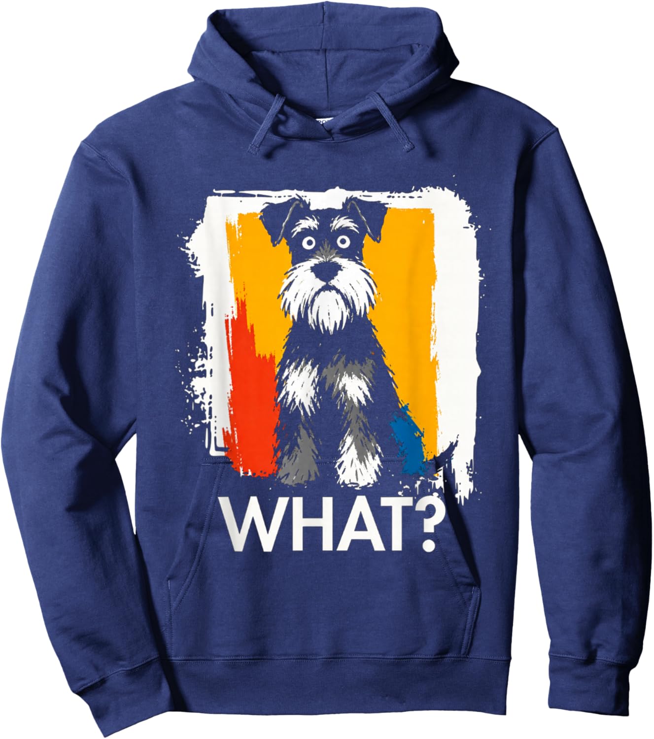 Schnauzer What Dog Meme Miniature Schnauzer Funny Saying Dog Hoodie - Hoodie | Navy