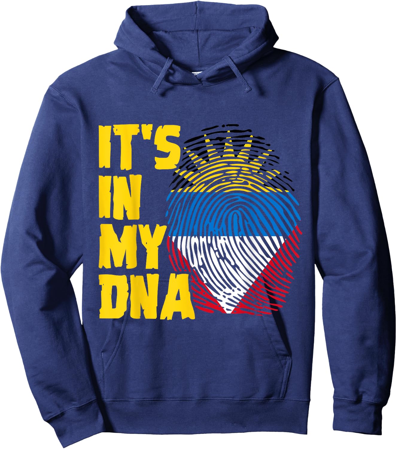 Antigua And Barbuda DNA Roots Antiguan Barbudan Flag Hoodie - Hoodie | Navy