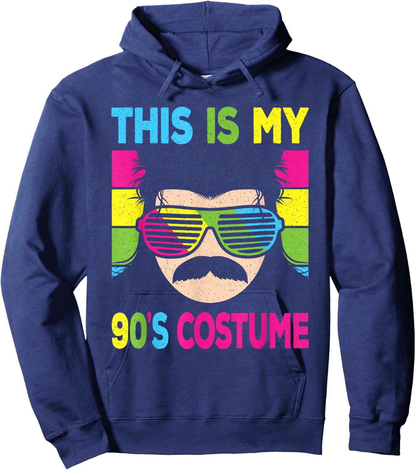 This Is My 90's Costume Men 1990s 90s Outfit Disco Party Hoodie - Hoodie | Navy