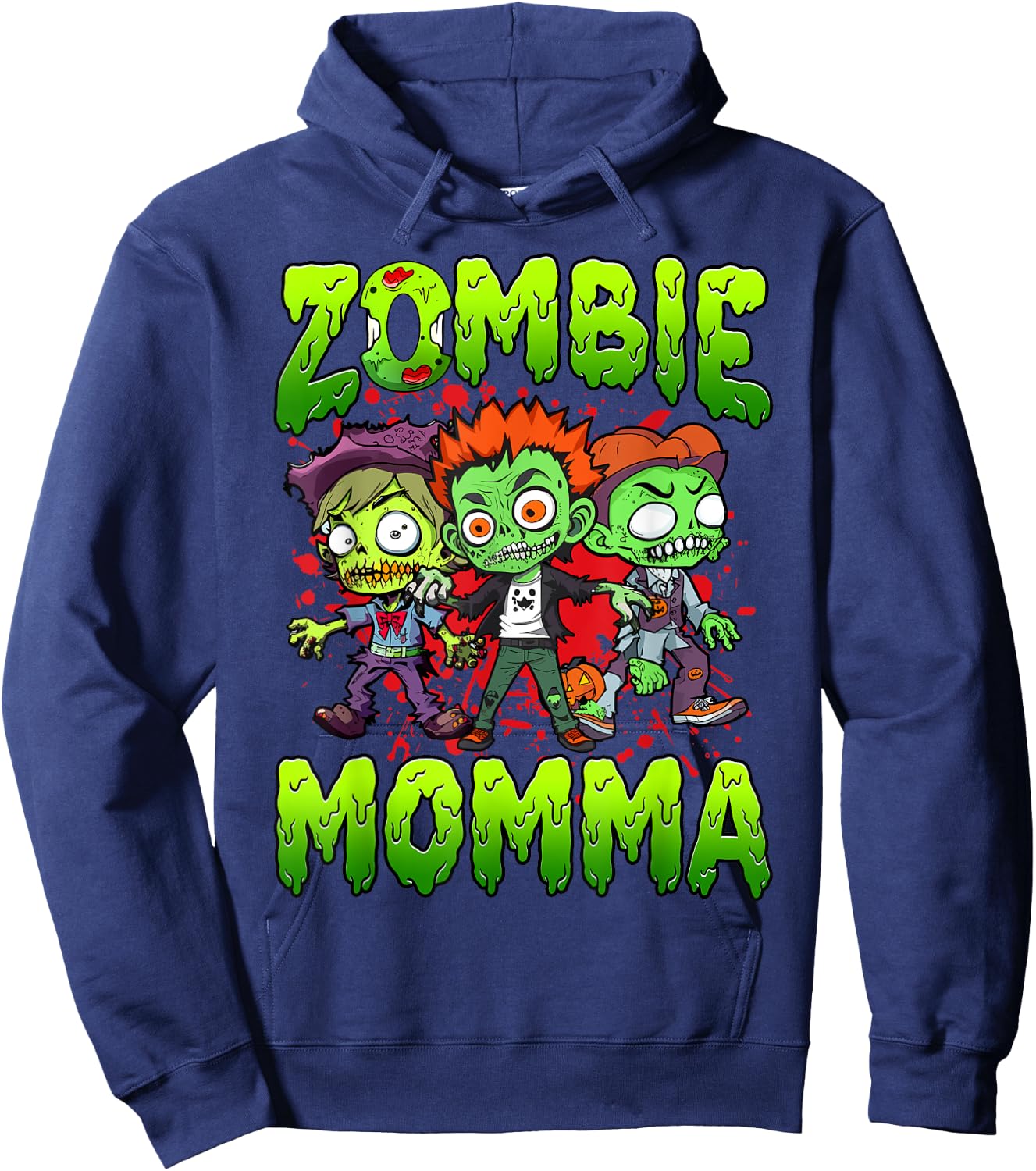 Zombie Momma Halloween Costume Family Matching Hoodie - Hoodie | Navy
