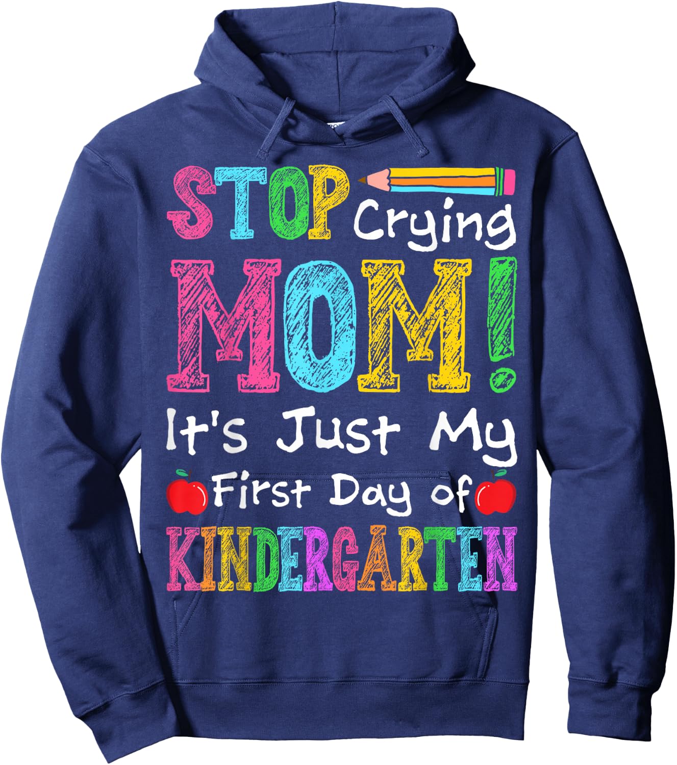Kindergarten Back to School First Day Of Kindergarten Kids Hoodie - Hoodie | Navy