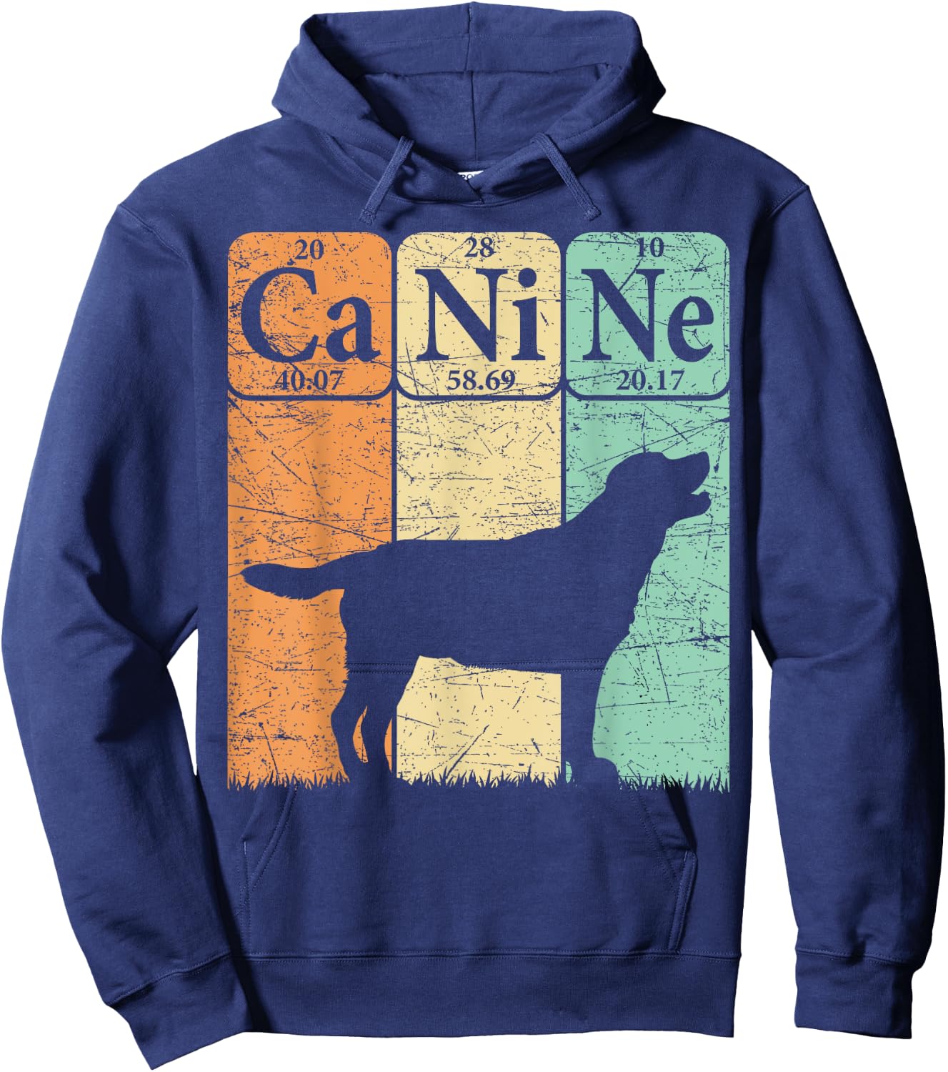 Labrador Retriever Dog Periodic Table Elements Dog Lover Hoodie - Hoodie | Navy