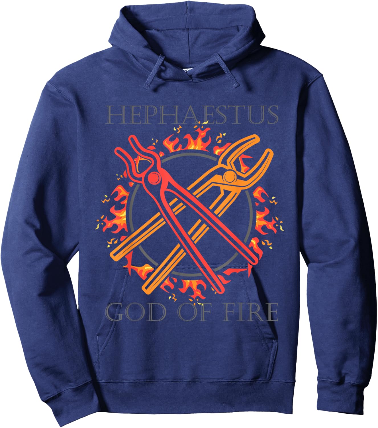 Gods of Olymp or Hephaestus God of Fire or Ancient Greek God Hoodie - Hoodie | Navy