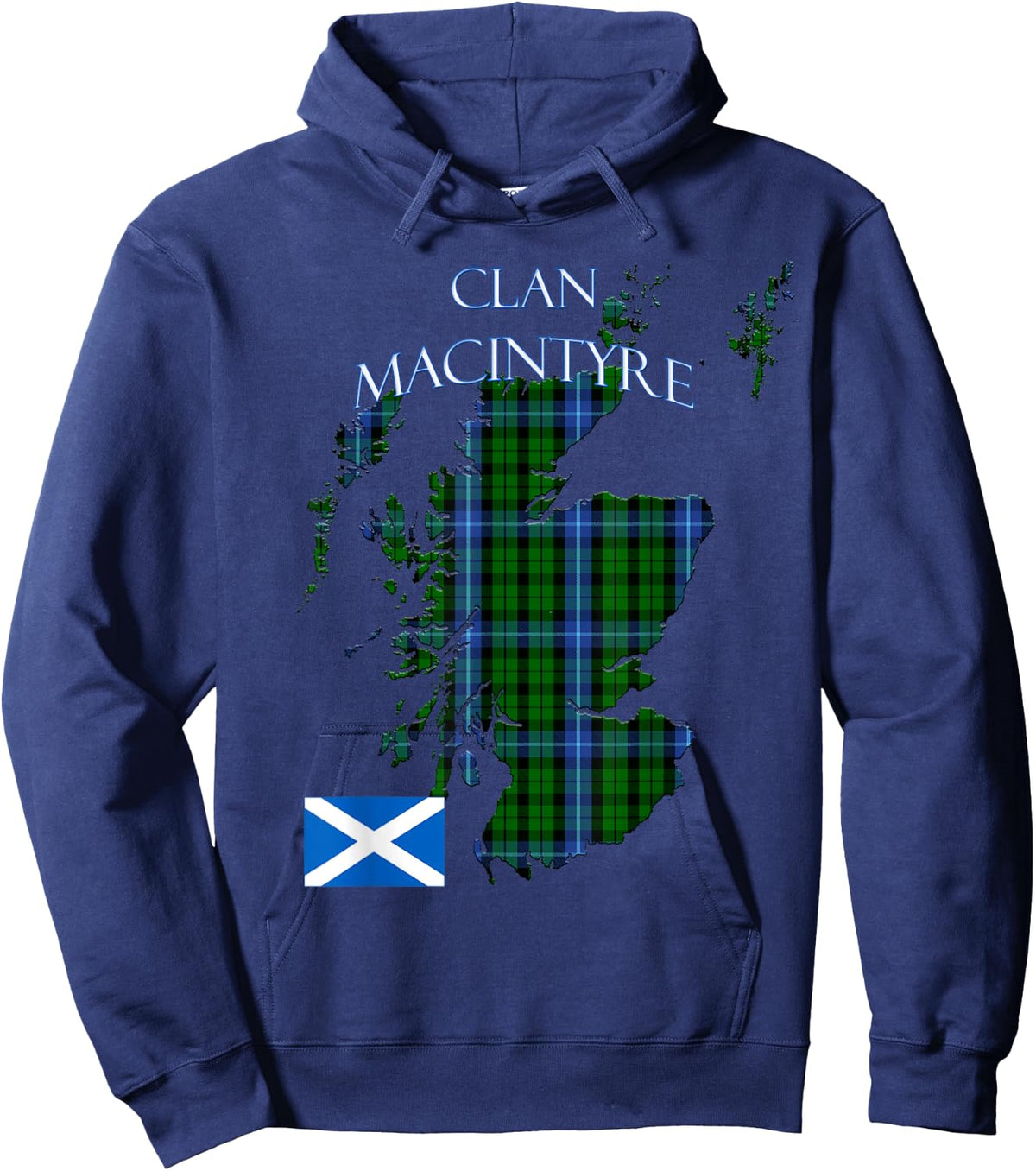 MacIntyre Scottish Clan Tartan Scotland Hoodie - Hoodie | Navy