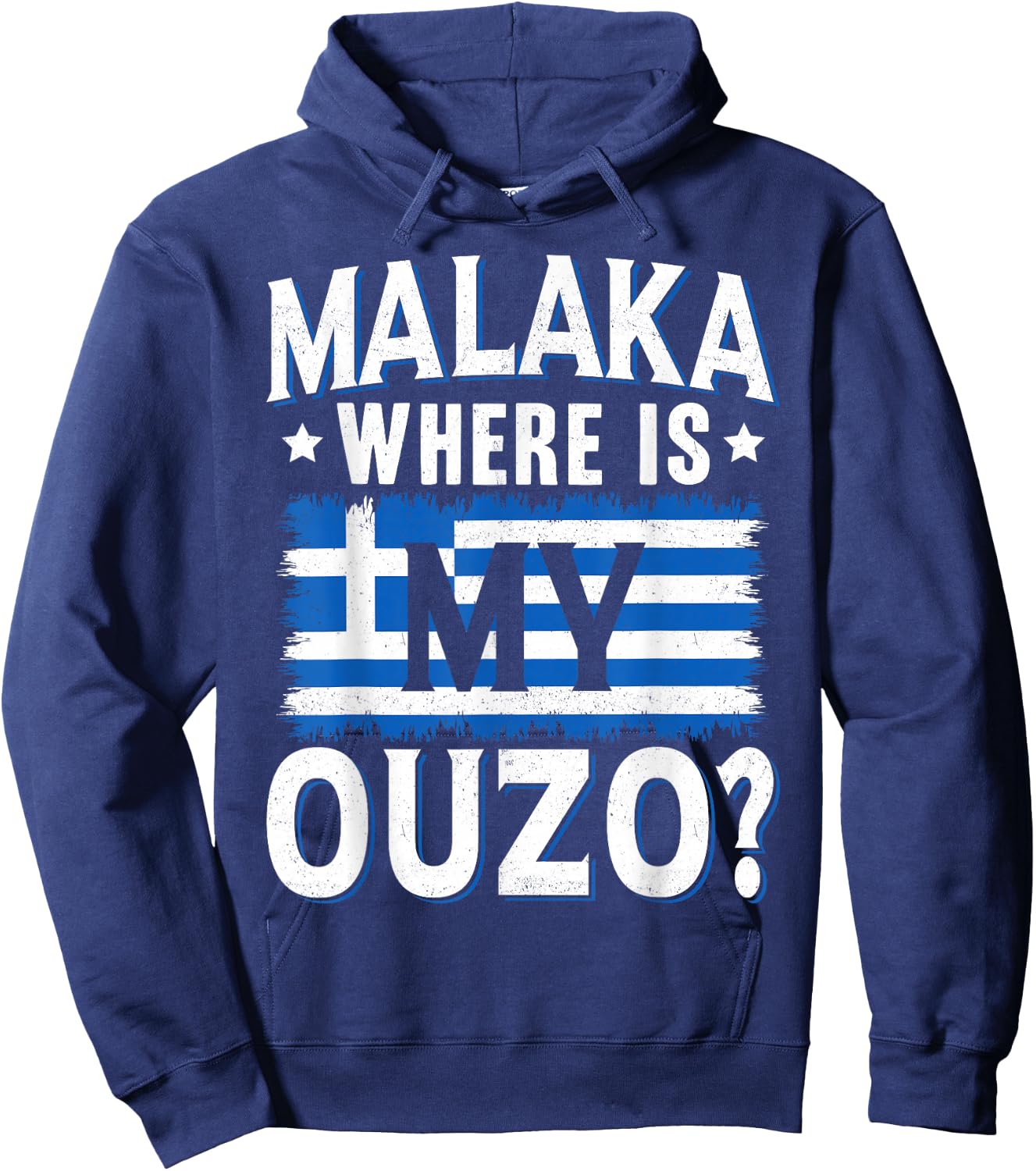 Ouzo Drinking Greek Ouzo Liquor Greek Flag Ouzo Lover Hoodie - Hoodie | Navy