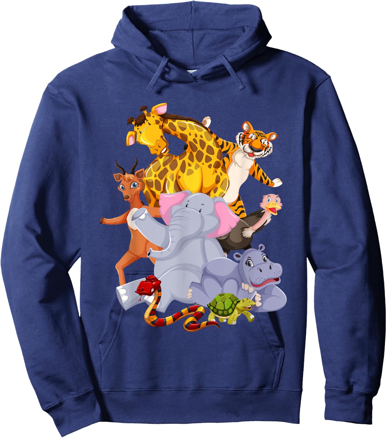 Zoo Animals Wildlife Birthday Party Zoo Day Hoodie - Hoodie | Navy
