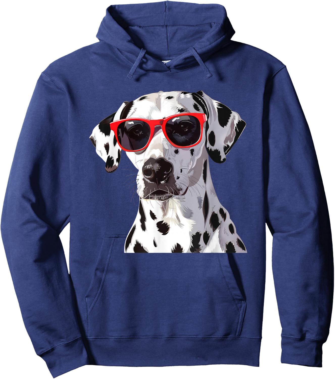 Ödalmatiandog Dalmatian Dog Sunglasses , Small, Black Hoodie - Hoodie | Navy