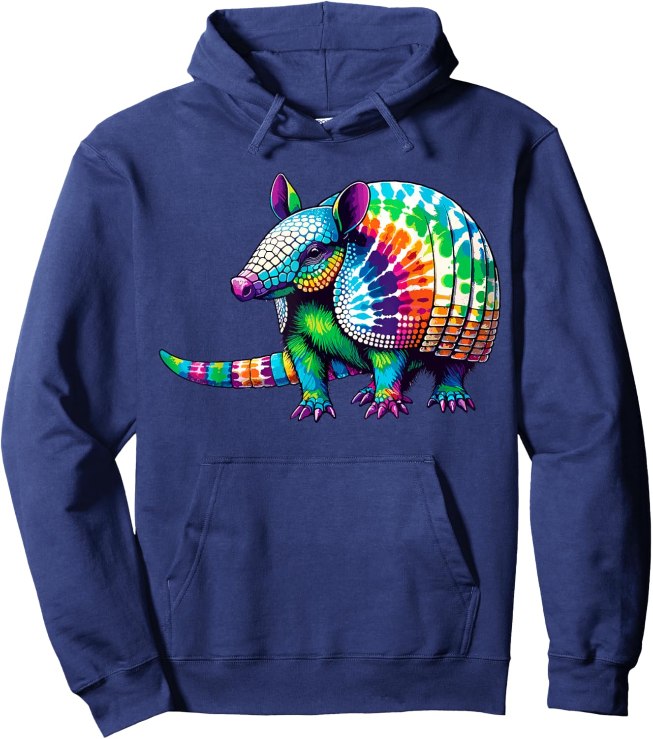 Tie Dye Armadillo Lover Shirt Psychedelic Armadillo Hoodie - Hoodie | Navy