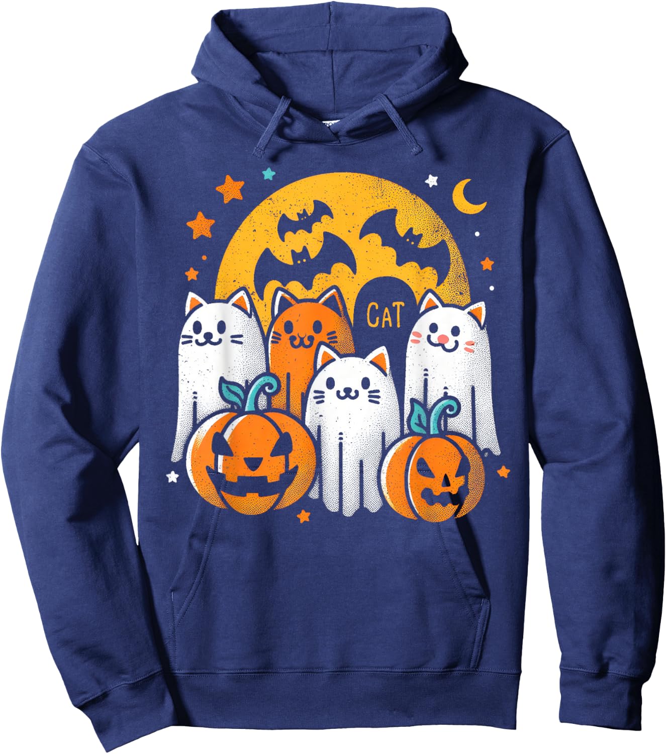 Halloween Black Cats Ghosts Costume Women Girls Kids Toddler Hoodie - Hoodie | Navy