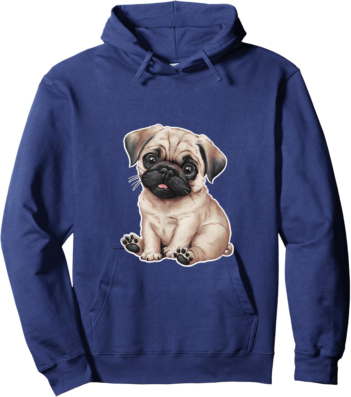 Cute Pug Puppy Hoodie - Hoodie | Navy