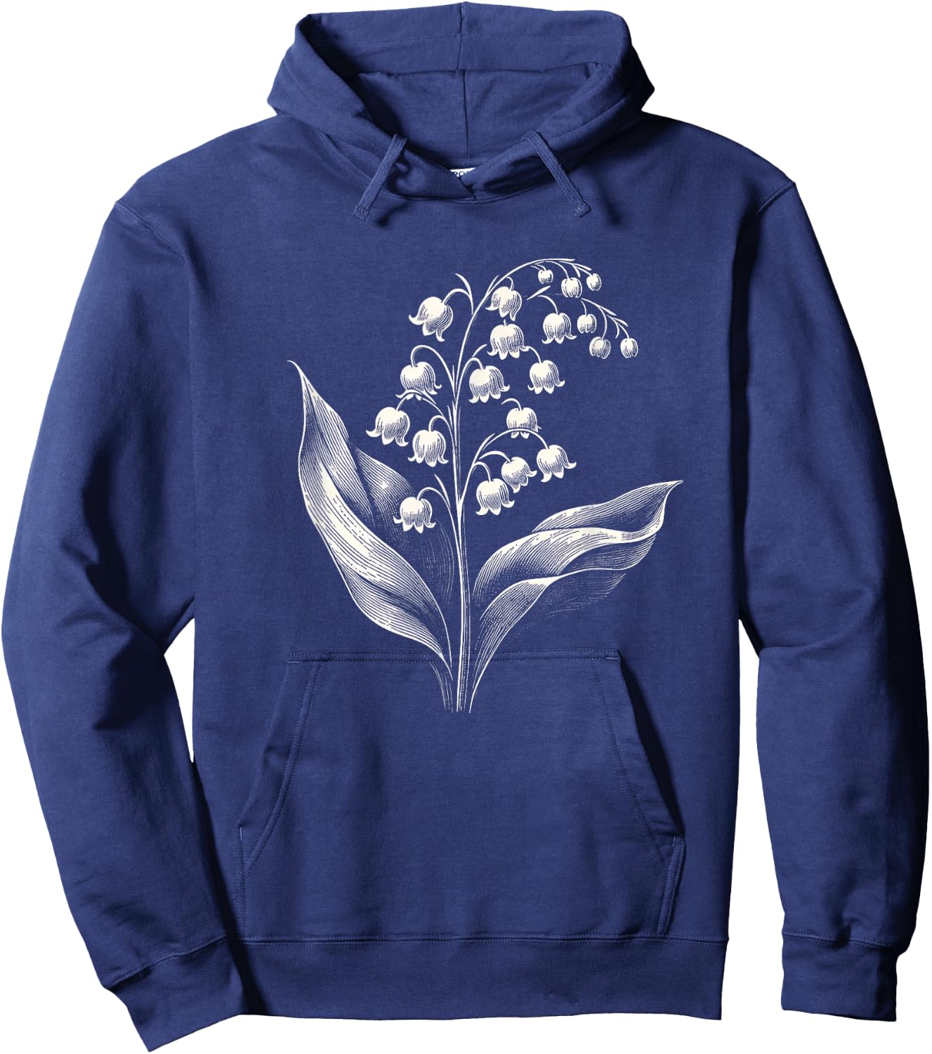 Lily Of The Valley Spring Flower Art Design Hoodie - Hoodie | Navy