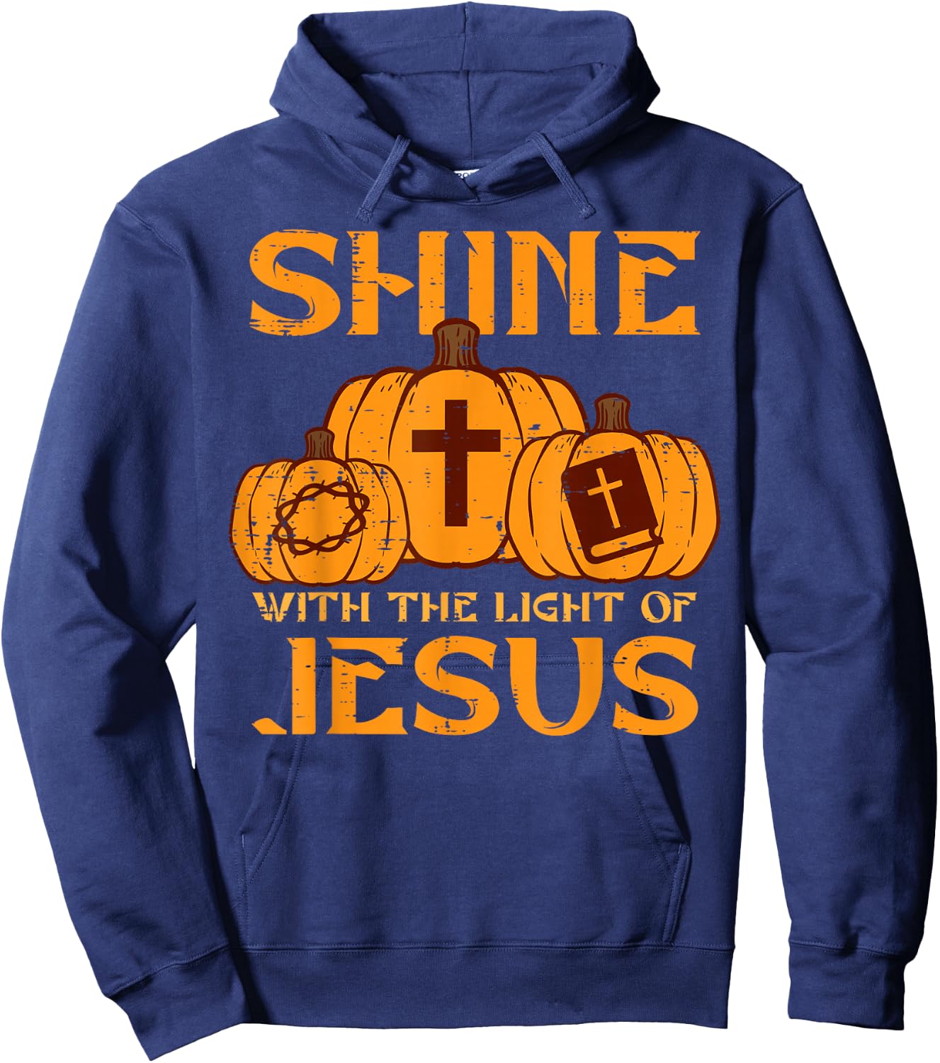Halloween Shine With Light Jesus Christian Men Women Kids Hoodie - Hoodie | Navy