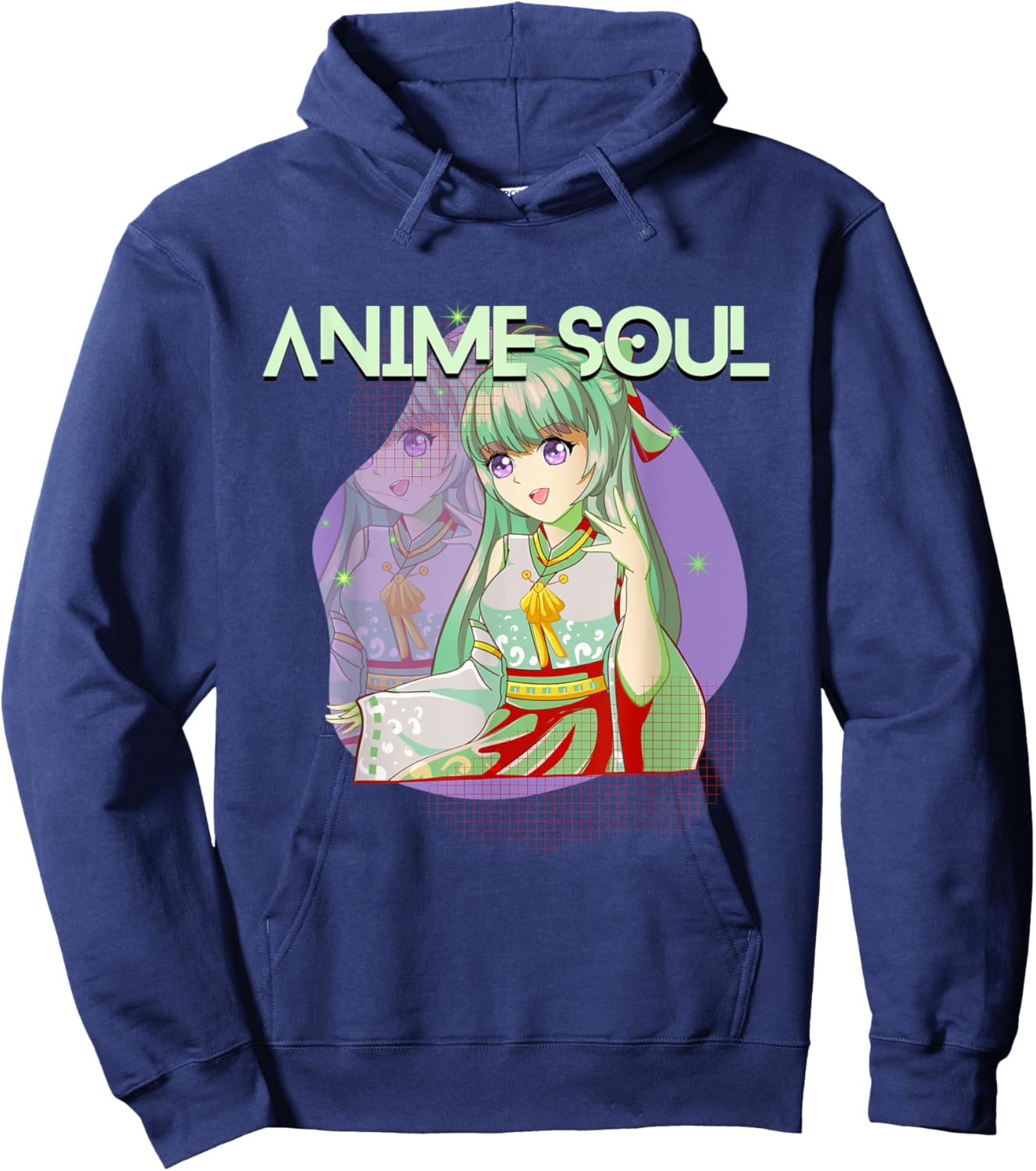 Anime Soul, Anime Girl In Kimono, Anime Fan, Anime Hoodie - Hoodie | Navy