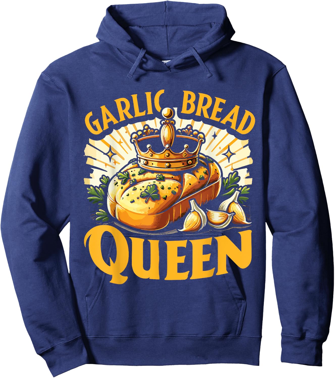 Garlic Bread Food Lover Hoodie - Hoodie | Navy