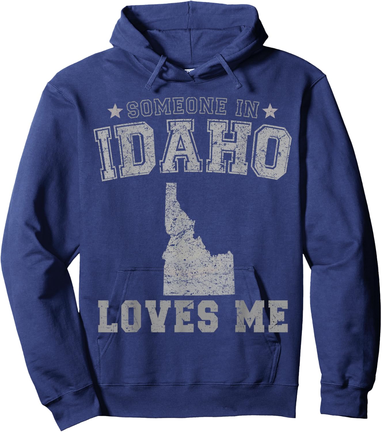 Someone In Idaho Loves Me Heart Vintage State Hoodie - Hoodie | Navy