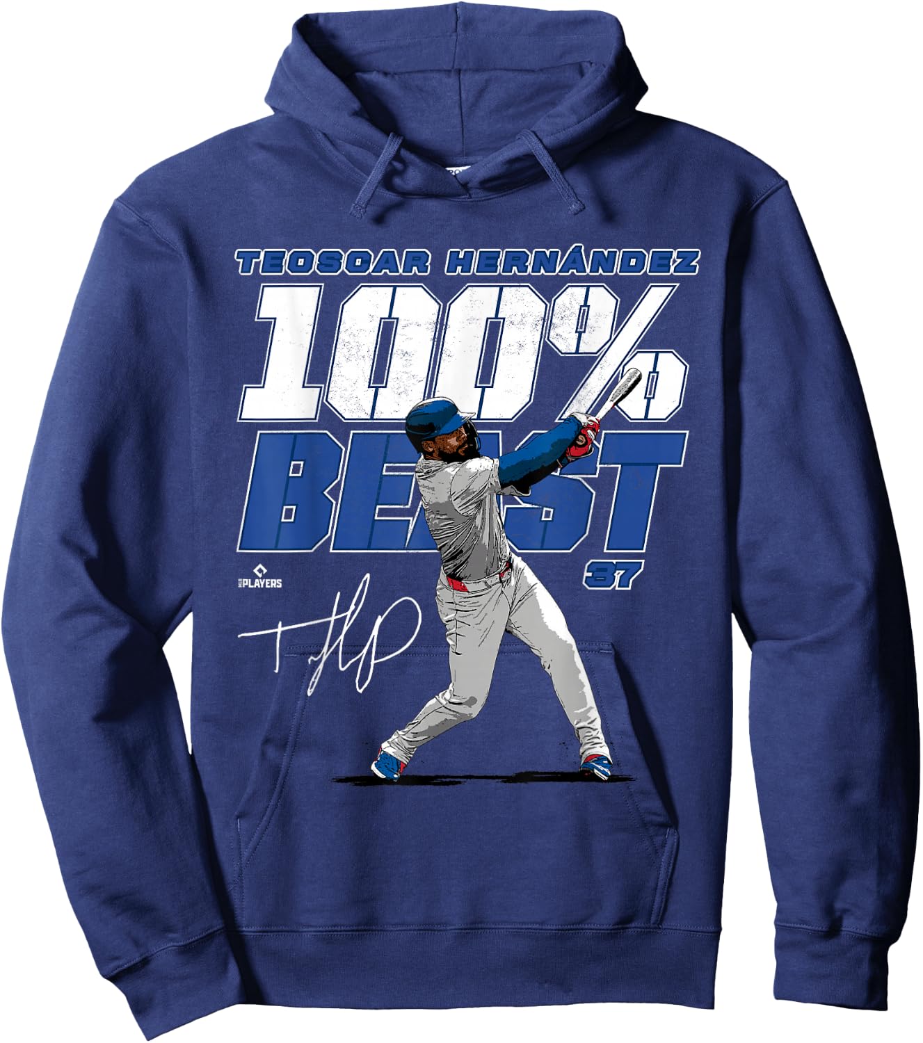 100% Beast Teoscar Hernandez Los Angeles MLBPA Hoodie - Hoodie | Navy