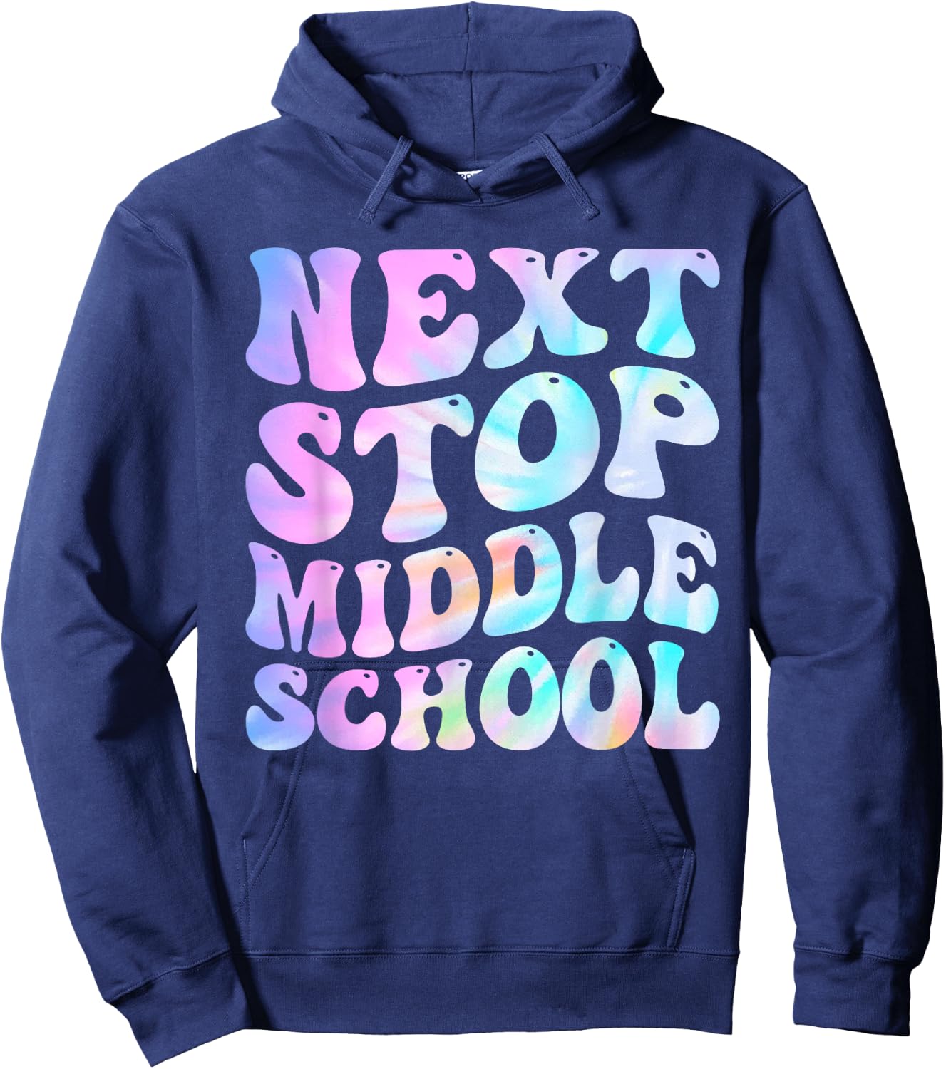 Next Stop Middle School Groovy Elementary School Graduation Hoodie - Hoodie | Navy