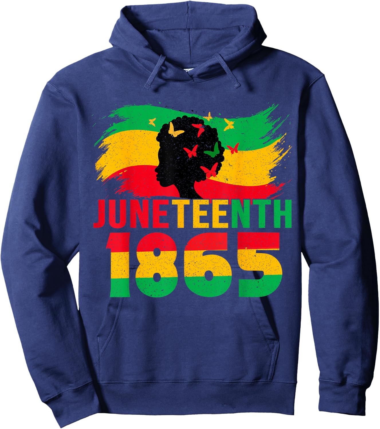 Juneteenth 1865 Celebrate Freedom Juneteenth Black Women Hoodie - Hoodie | Navy