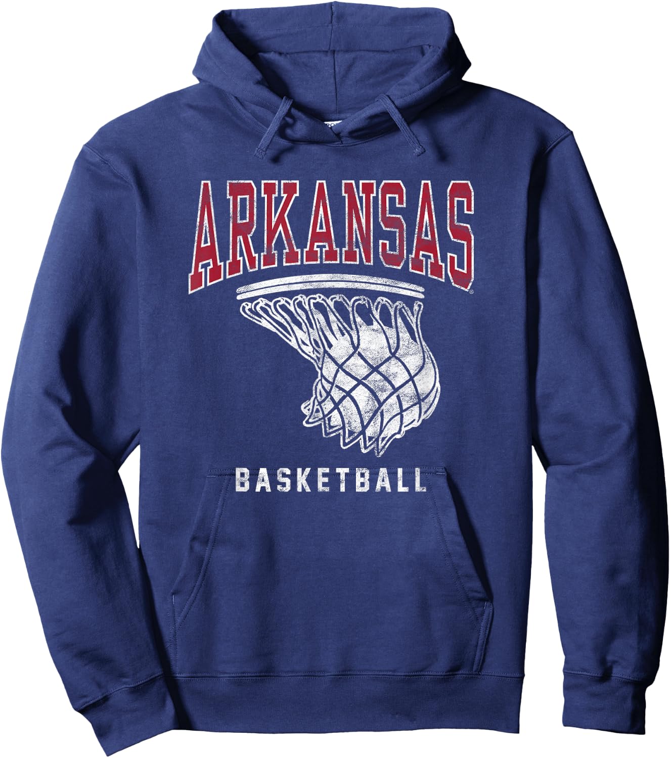 Campus Lab University of Arkansas Razorbacks Basketball Hoop , Small, Red Hoodie - Hoodie | Navy