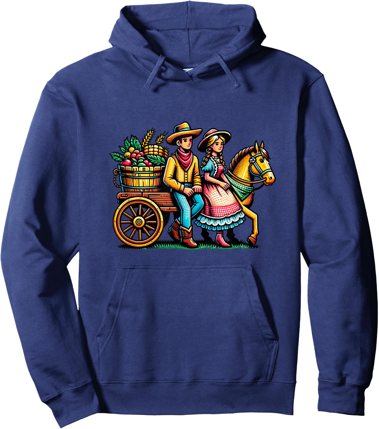 Festa Junina, June Festival in Brazil, Brazilian Celebration Hoodie - Hoodie | Navy