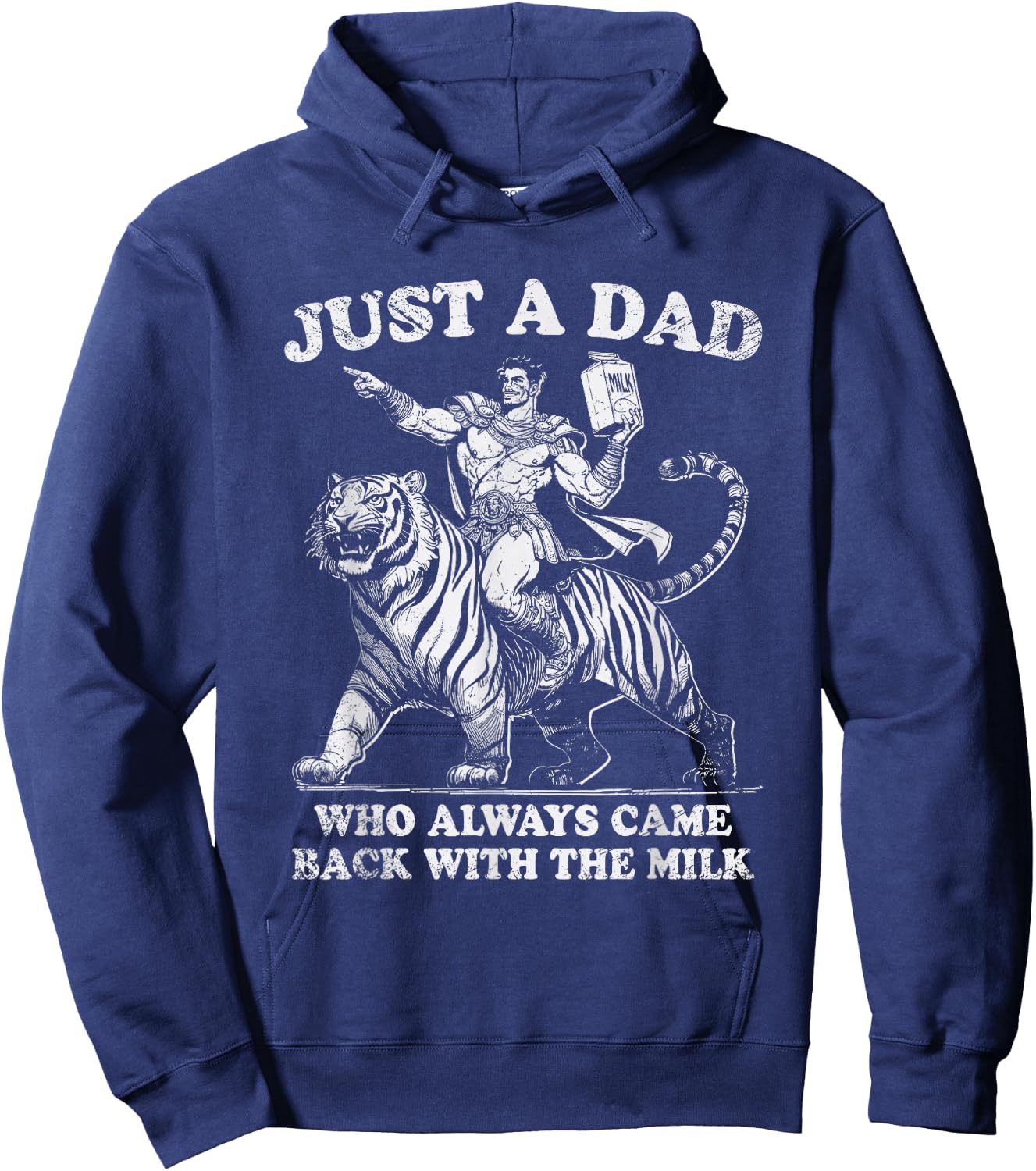 Just A Dad Who Always Came Back With The Milk Fathers Day Hoodie - Hoodie | Navy