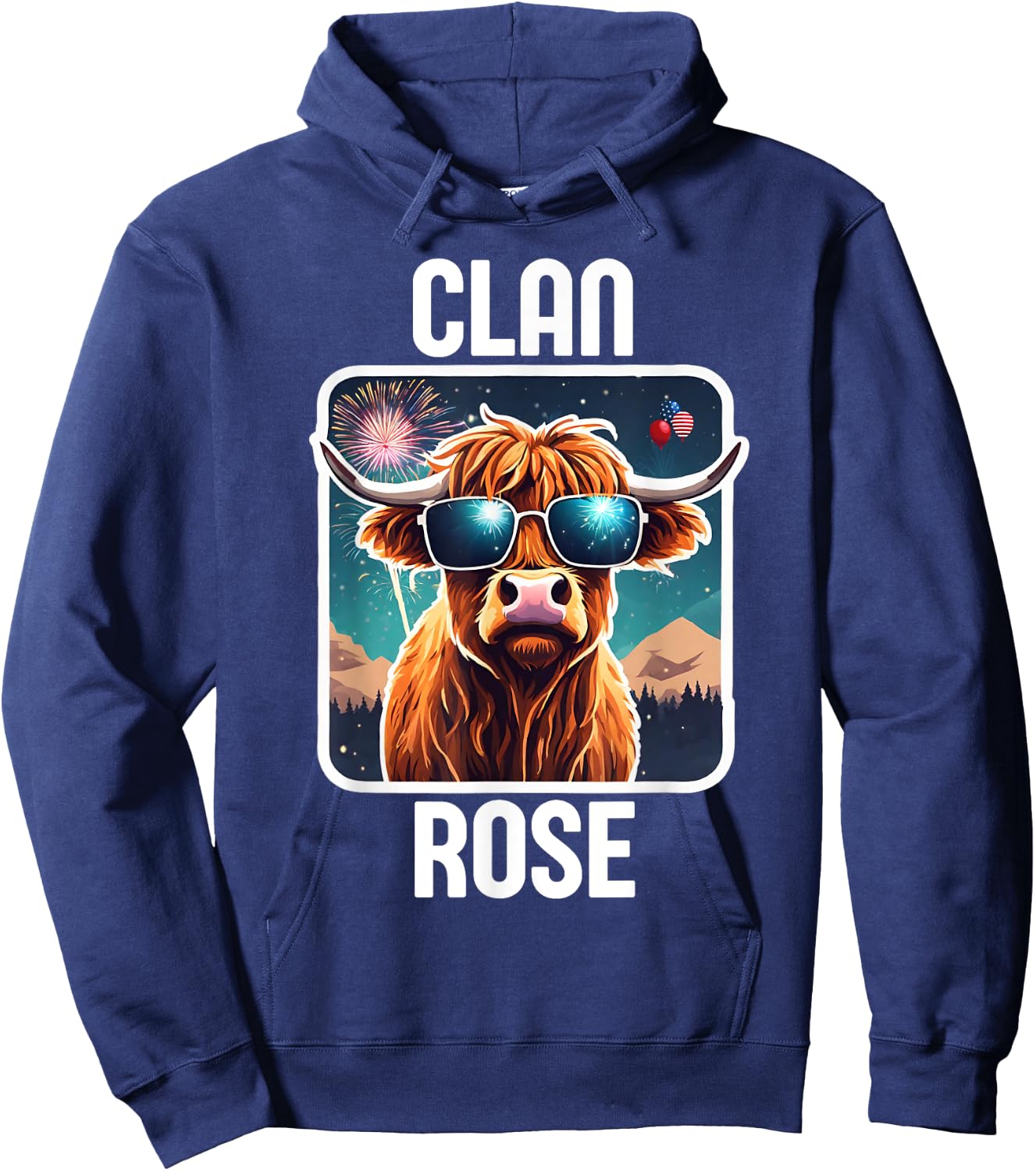 Rose Clan 4th July Scottish Family Name USA Party Hoodie - Hoodie | Navy