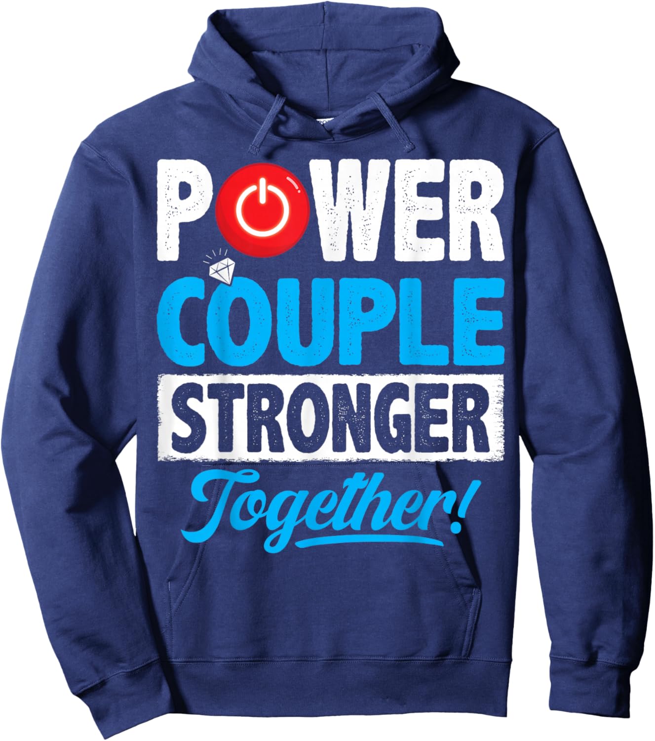 Power Couple Married Couples Wedding Anniversary Hoodie - Hoodie | Navy