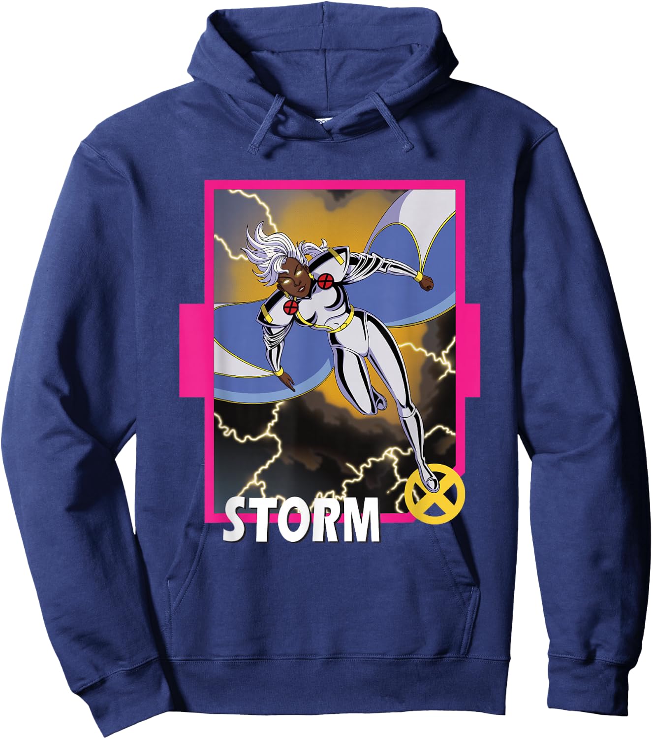 Marvel X-Men '97 Classic Storm Vintage Super Hero Card Hoodie - Hoodie | Navy