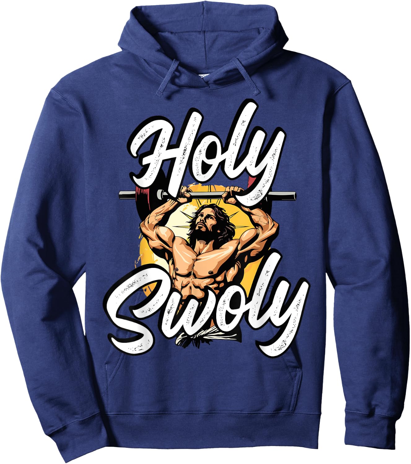 Gym Workout Exercise Christian Religious Jesus Christ Hoodie - Hoodie | Navy