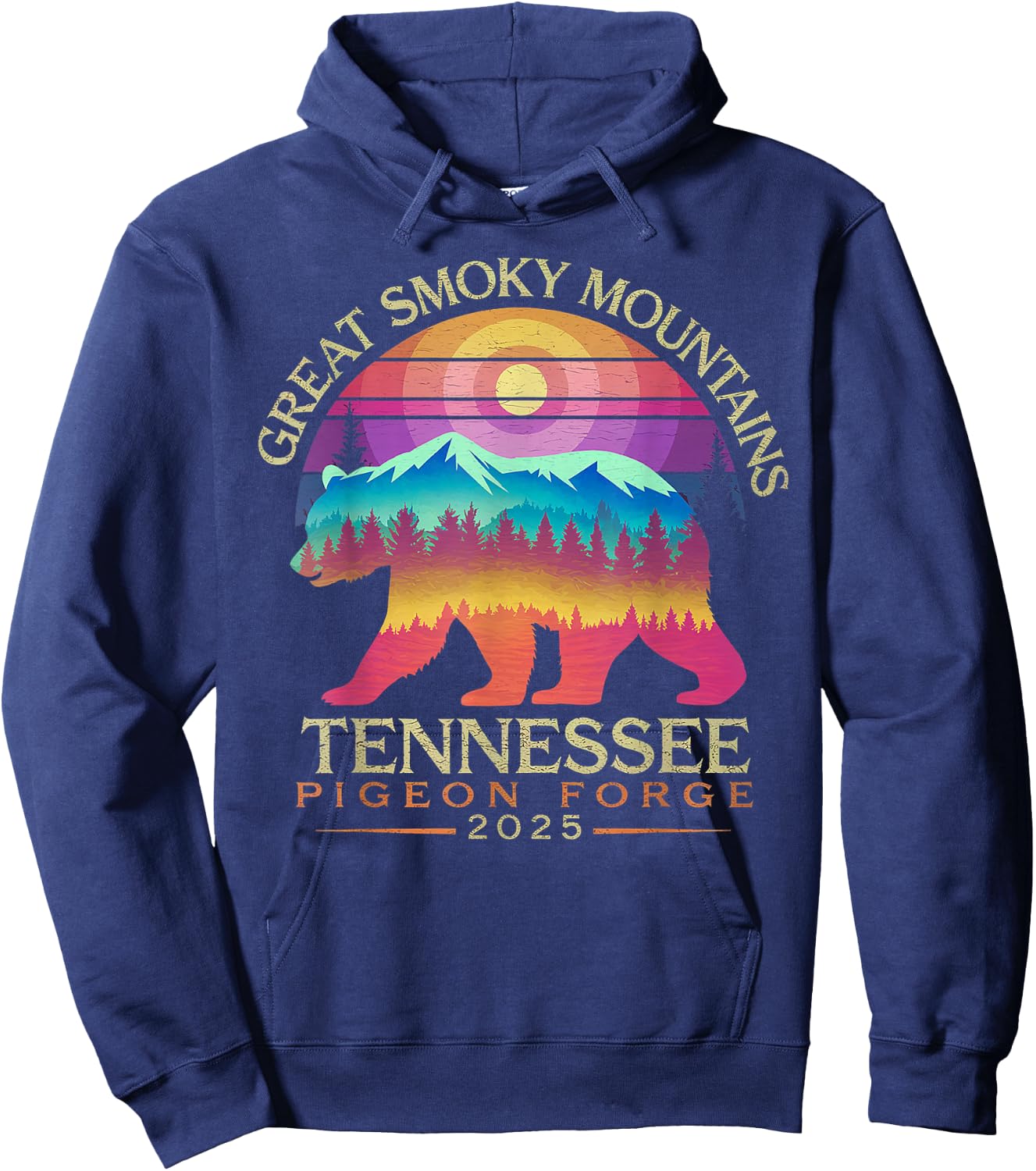 Tennessee Smoky Mountains Family Vacation 2025 Pigeon Forge Hoodie - Hoodie | Navy