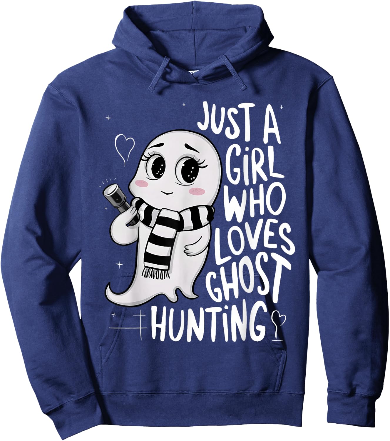Just a Girl Who Loves Ghost Hunting Funny Ghost Hunter Women Hoodie - Hoodie | Navy