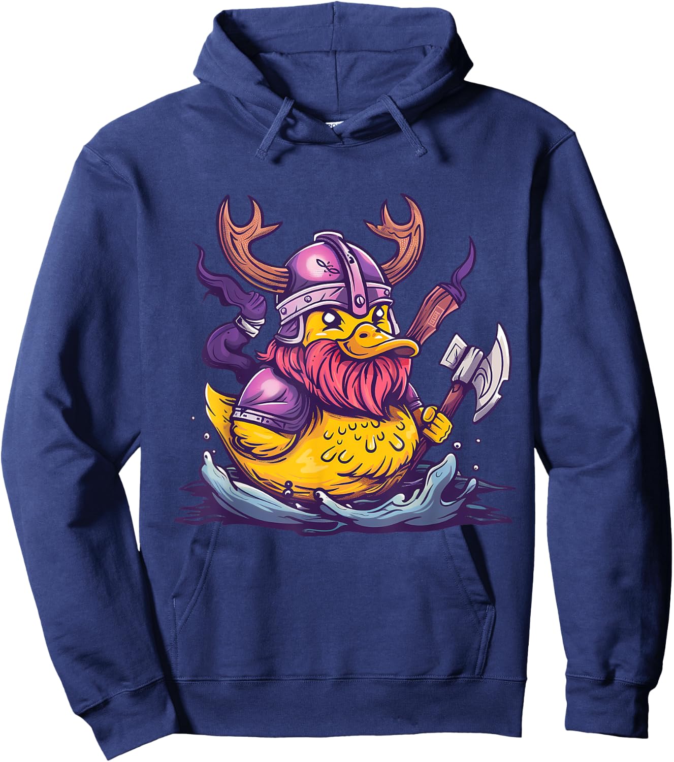 Rubber Duck Rubber Duckling Viking Duck Viking Helmet Hoodie - Hoodie | Navy