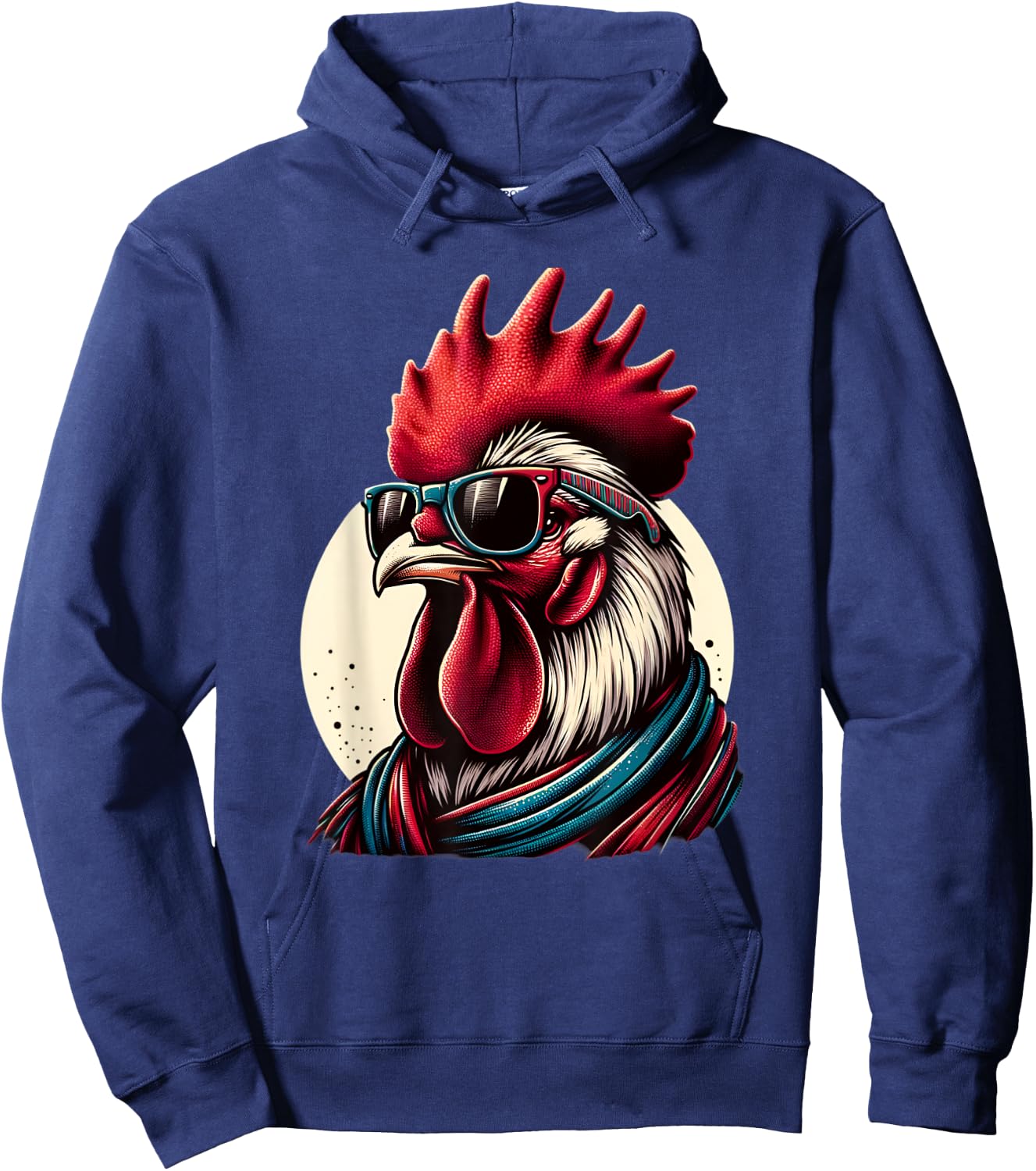 Rooster Wearing Sunglasses Retro chicken kids Hoodie - Hoodie | Navy