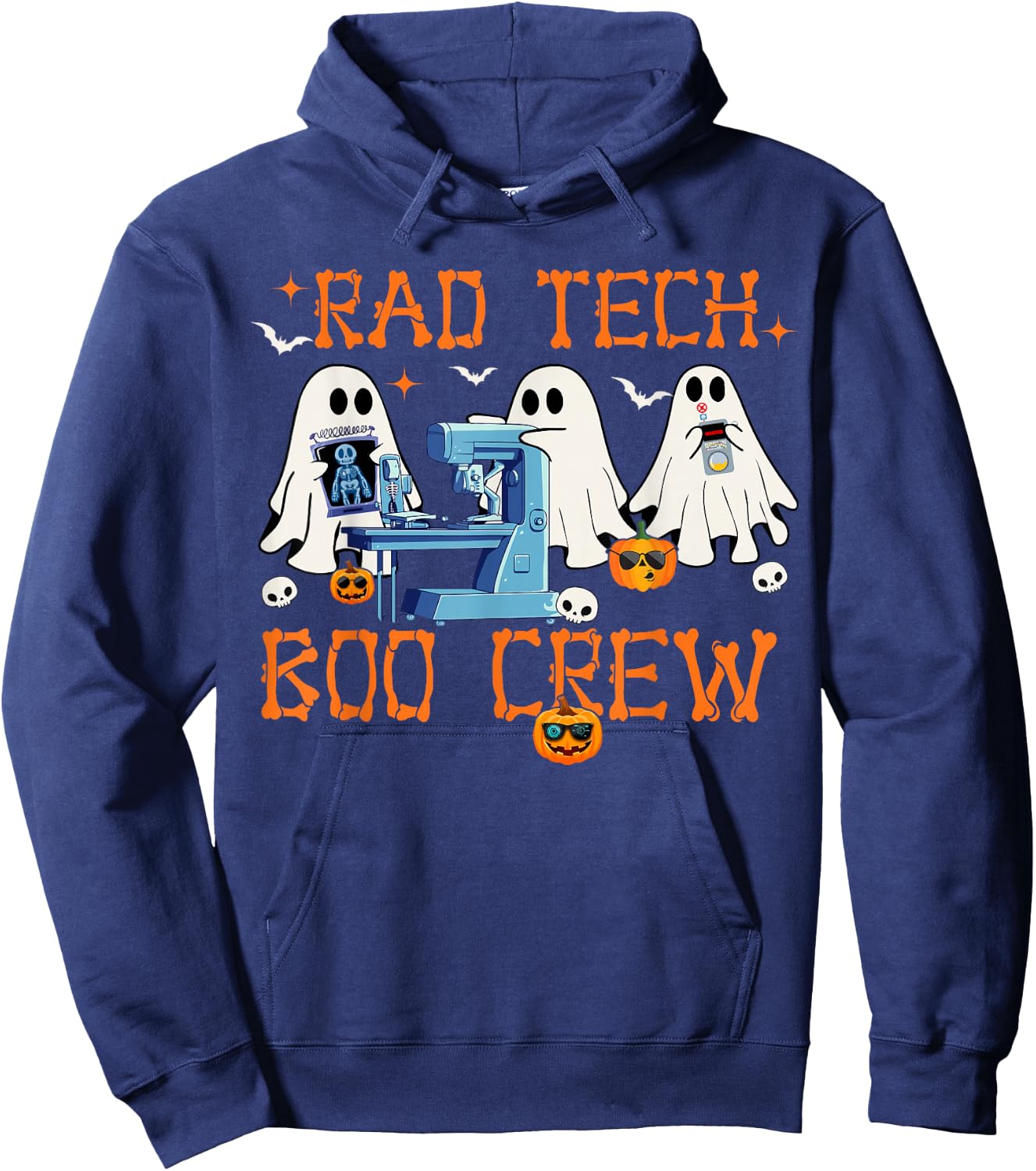 Radiology Department Rad Tech Boo Crew Halloween Costumes Hoodie - Hoodie | Navy