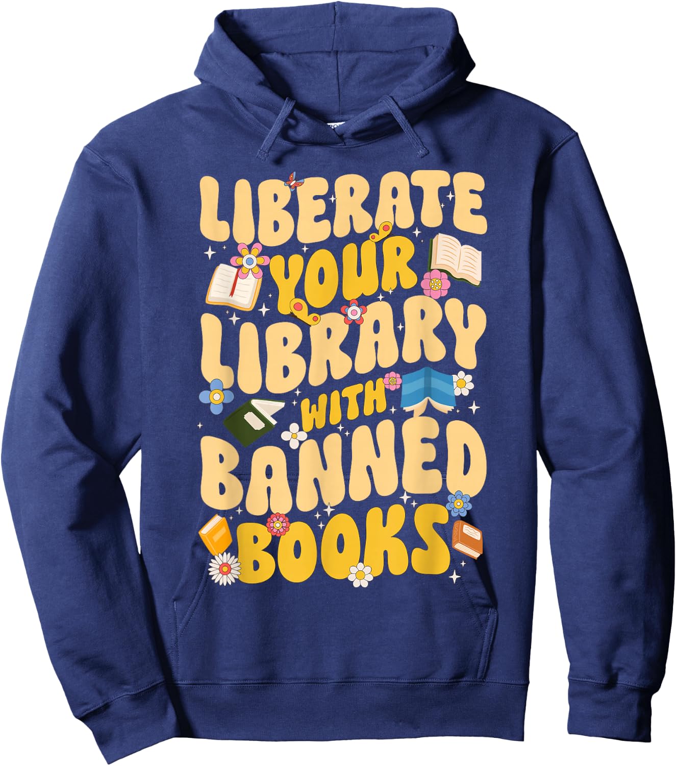 Banned Books Bookworm Read Banned Books Week Hoodie - Hoodie | Navy