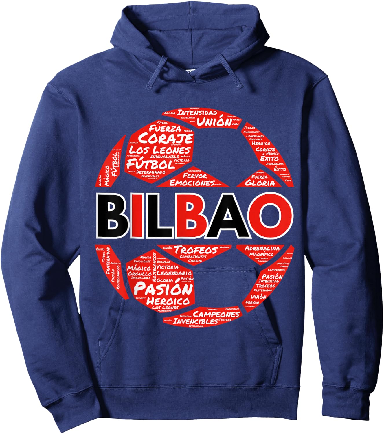 Bilbao Regalo Aficionado Al Fútbol Los Leones de San Mamés Hoodie - Hoodie | Navy