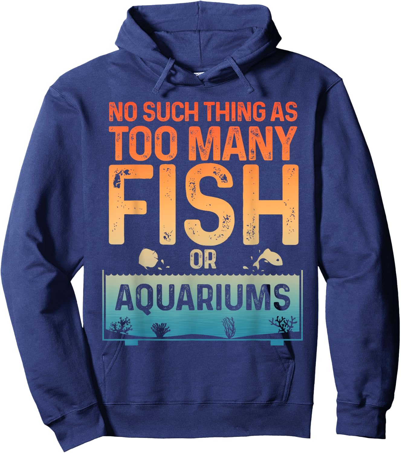 Aquarium Design Women Fish Lover Aquarium Fish Tank Hoodie - Hoodie | Navy