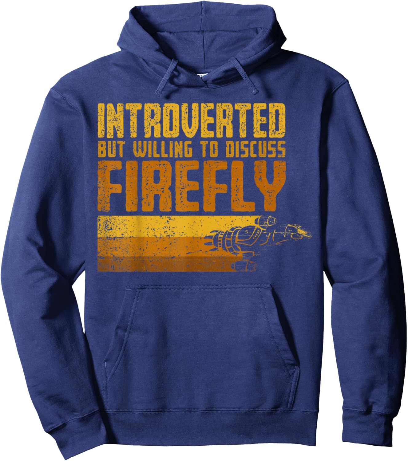 Vintage Introverted Browncoat Firefly, Space Sci Fi Hoodie - Hoodie | Navy