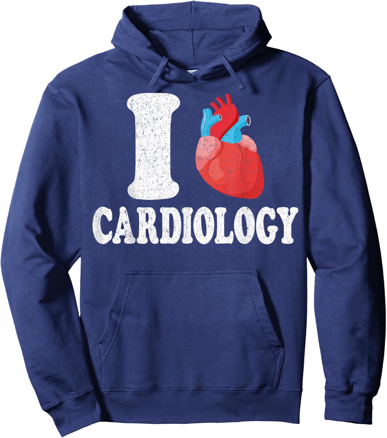 I Love Cardiology - Valentine’s Day Cardiologist Gifts Hoodie - Hoodie | Navy