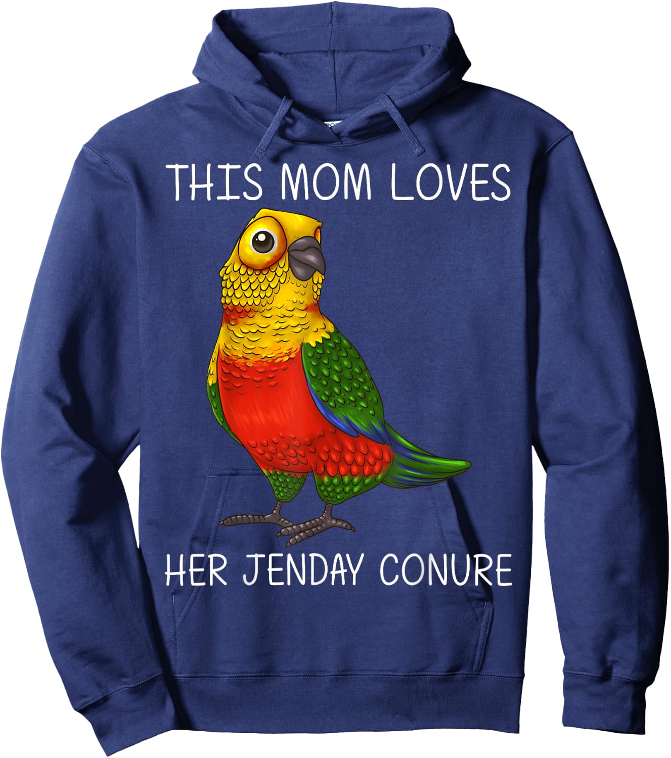 Cute Jenday Conure Design For Mom Women Jenday Conure Lovers Hoodie - Hoodie | Navy