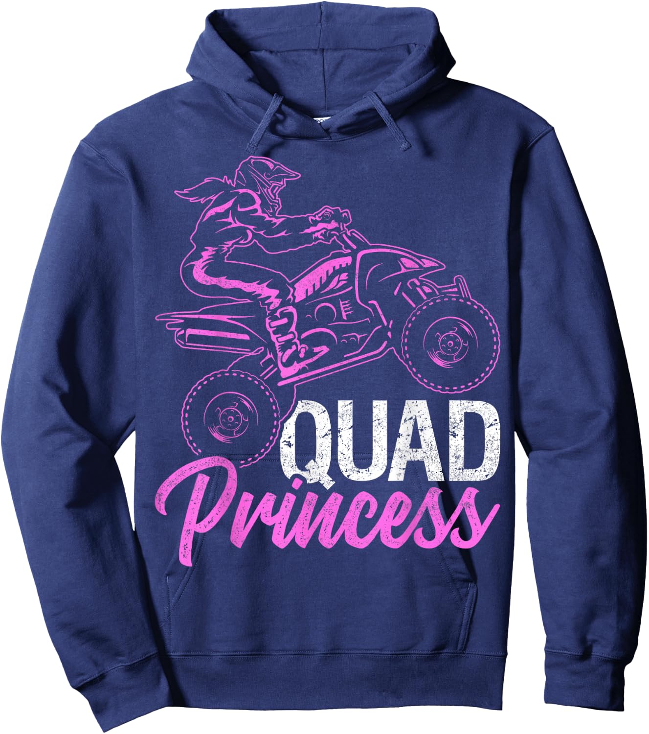 ATV 4 Wheeler Quad Princess Quad Offroad Mud MX Girls Gift Hoodie - Hoodie | Navy