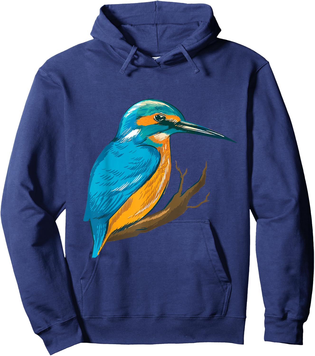 Kingfisher Bird Blue Feathered Bird Birding Bird Watching Hoodie - Hoodie | Navy