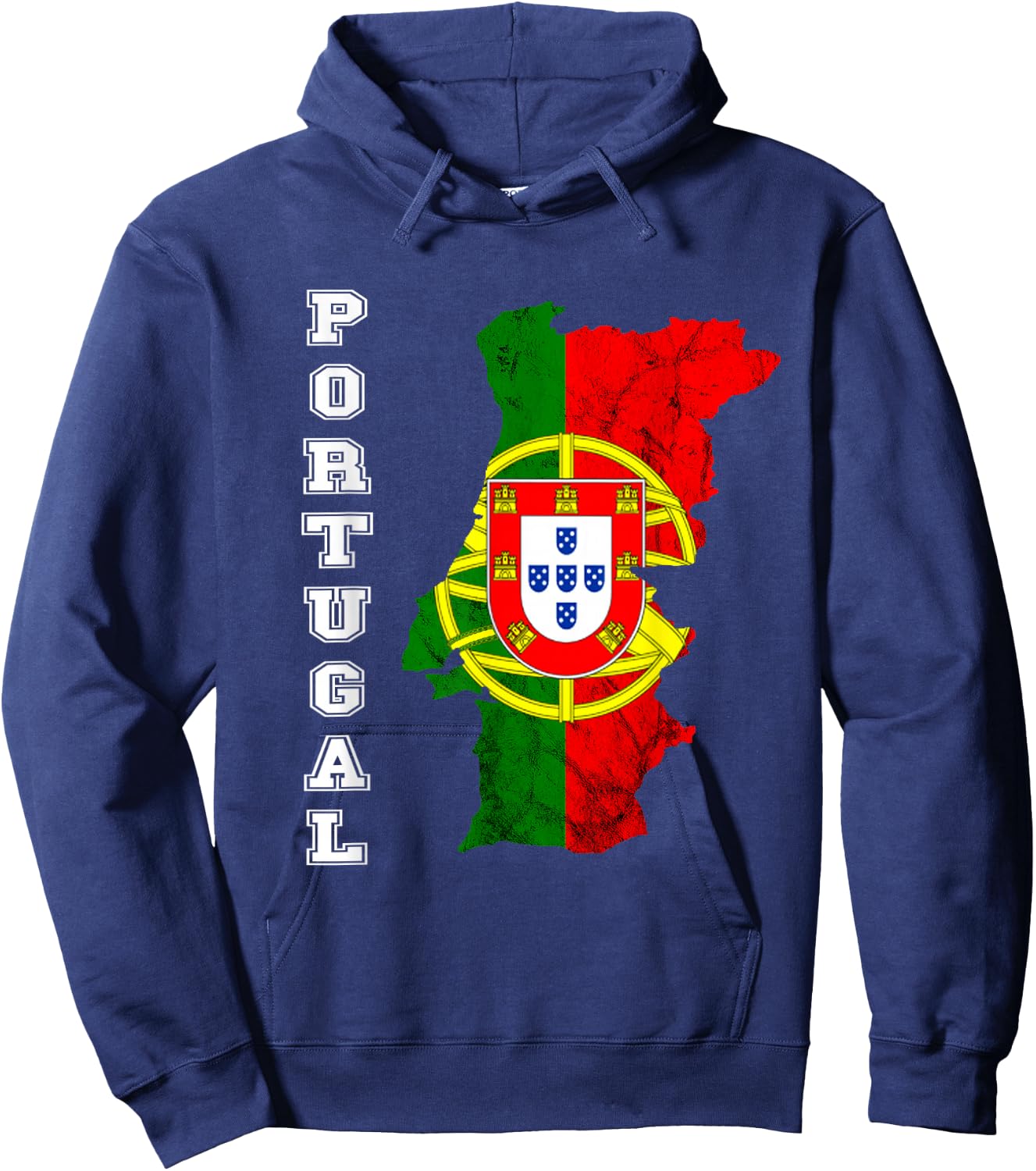 Portugal Map Outline Portuguese Portuguese Roots Hoodie - Hoodie | Navy